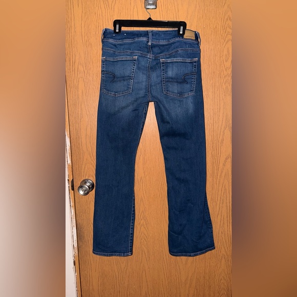 American Eagle Dark Blue Women's Flare Jeans - Picture 3 of 3